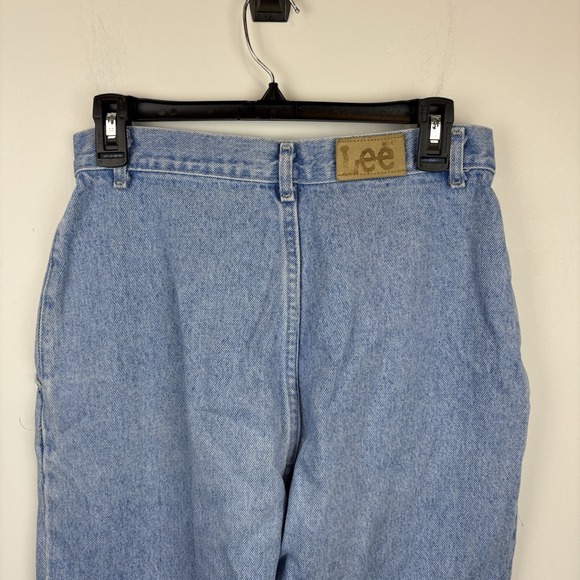 Vintage Lee High Rise Light Wash Tapered Mom Jeans Waist 29" Size 12 Med - Picture 3 of 10
